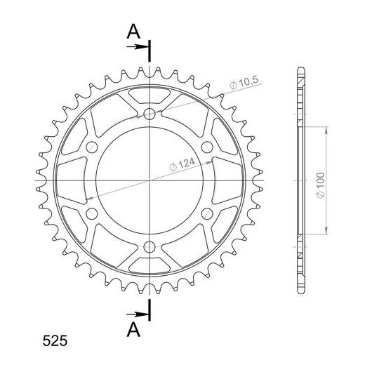 AIZMUGURĒJAIS ZOBRATS SUPERSPROX RFE-745:40-BLK MELNS/PELĒKS 40T, 525