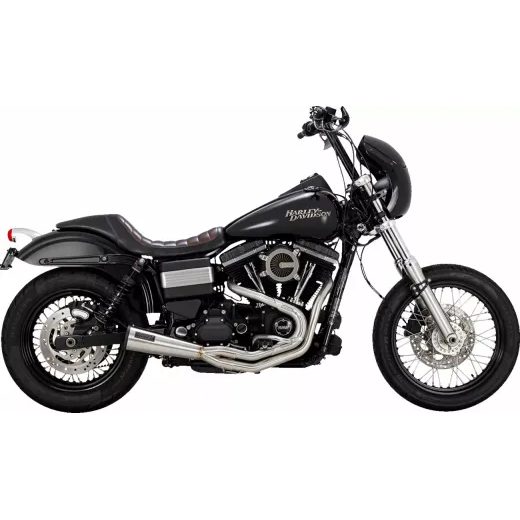 IZPLŪDES SISTĒMA BRUSHED STAINLESS 2-1 UPSWEEP 91-09 DYNA FOR HARLEY DAVIDSON FXD 1340 (NERŪSĒJOŠAIS TĒRAUDS)