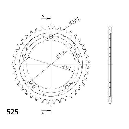 AIZMUGURĒJAIS ZOBRATS SUPERSPROX RFE-614:40-BLK MELNS/PELĒKS 40T, 525