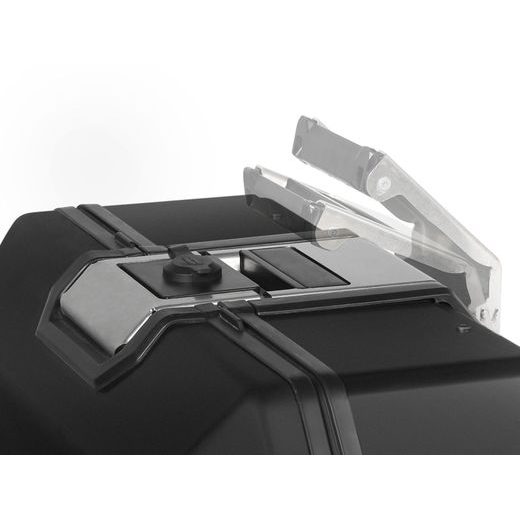 COMPLETE SET OF BLACK ALUMINUM CASES SHAD TERRA, 48L TOPCASE + 36L / 47L SIDE CASES, INCLUDING MOUNTING KIT AND PLATE SHAD TRIUMPH TIGER 900