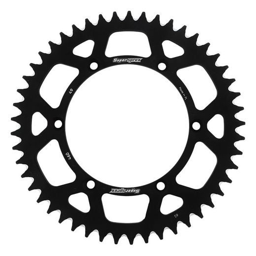 REAR ALU SPROCKET SUPERSPROX RAL-460:49-BLK MELNS/PELĒKS 49T, 520