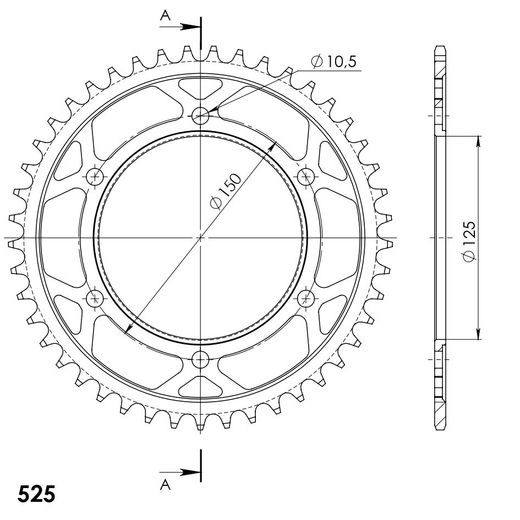 ĶĒDES KOMPLEKTS EK - SUDRABA CHAIN 525 SRX, X-RING (X, NX, QX, XS), CHK FRONT SPROCKET JT CHK RUBBER CUSHIONED, CHK REAR SPROCKET SUPERSPROX PRIEKŠ KTM SUPERENDURO 950 R 2006-2009