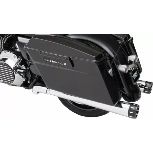 IZPŪTĒJS MUFFLERS 4" MEGAPHONE LOUD | FLT 95-16 - CHROME FOR HARLEY DAVIDSON FLHR 1340