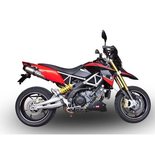 DUAL SLIP-ON EXHAUST GPR NEW GRAND PRIX EVO TITANIUM E4.A.56.CAT.GPAN.TO BRUSHED TITANIUM PRIEKŠ APRILIA DORSODURO 1200 2011-2016