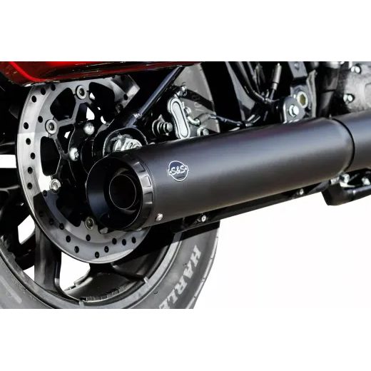 IZPŪTĒJS MUFFLER GRAND NATIONAL | SOFTAIL M8 2025 - BLACK FOR HARLEY DAVIDSON FLHCS 1923 ABS (NĒRUSĒJOŠAIS TĒRAUDS)