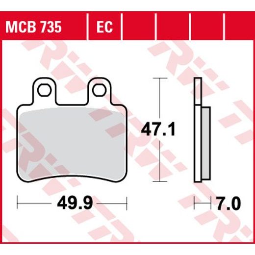 BREMŽU UZLIKAS TRW OFFROAD MCB735EC