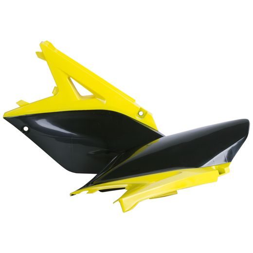 SĀNU NUMURI POLISPORT 8605200001 (PĀRIS) DZELTENS RM 01/MELNS PRIEKŠ SUZUKI RM-Z 250 2010-2018