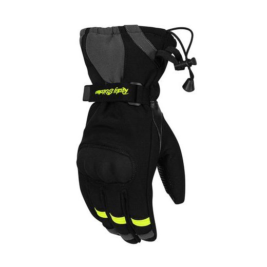 CIMDI RUSTY STITCHES GLOVES OLLY (MELNS, PELEKS, DZELTENS)