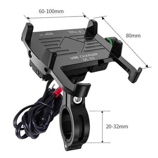 MOBILĀ TĀLRUŅA TURĒTĀJS AR USB LĀDĒTĀJU QUICK CHARGE 3.0 (EN) R10