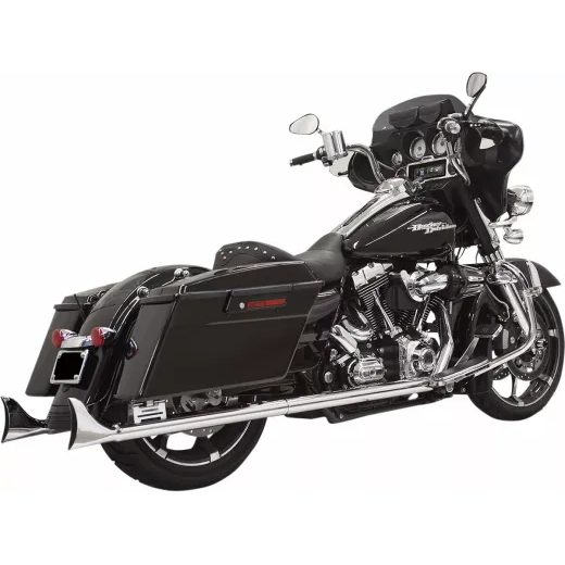 IZPŪTĒJS MUFFLERS FISHTAIL 33" | FLT 95-16 - CHROME W/BAFFLE FOR HARLEY DAVIDSON FLHR 1340 (NĒRUSĒJOŠAIS TĒRAUDS)