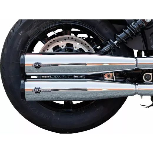 IZPŪTĒJS MUFFLERS 4" RACE - INDIAN SCOUT 15-23 - CHROME FOR INDIAN SCOUT 60 ABS