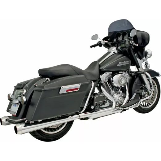 IZPŪTĒJS MUFFLERS 4" MEGAPHONE LOUD | FLT 95-16 - CHROME FOR HARLEY DAVIDSON FLHR 1340