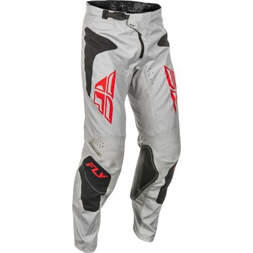 BIKSES FLY MX-PANTS KINETIC (GAIŠI PELEKS, SARKANS, MELNS)