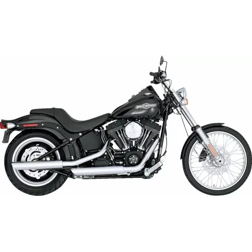 IZPŪTĒJS MUFFLERS 3" TWIN SLASH CHROME SOFTAIL FOR HARLEY DAVIDSON FLSTC 1584