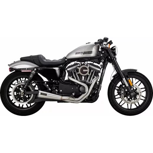 IZPLŪDES SISTĒMA BRUSHED STAINLESS 2-1 UPSWEEP 04-13 XL FOR HARLEY DAVIDSON XL 1200 C (NERŪSĒJOŠAIS TĒRAUDS)
