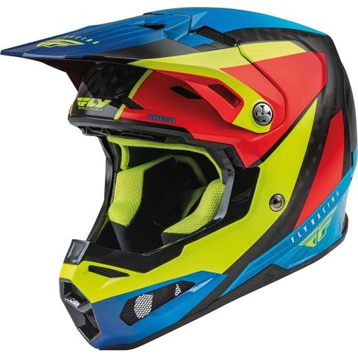 ĶIVERE FLY HELMET FORMULA CRB PRIME (DZELTENS, ZILS, SARKANS)