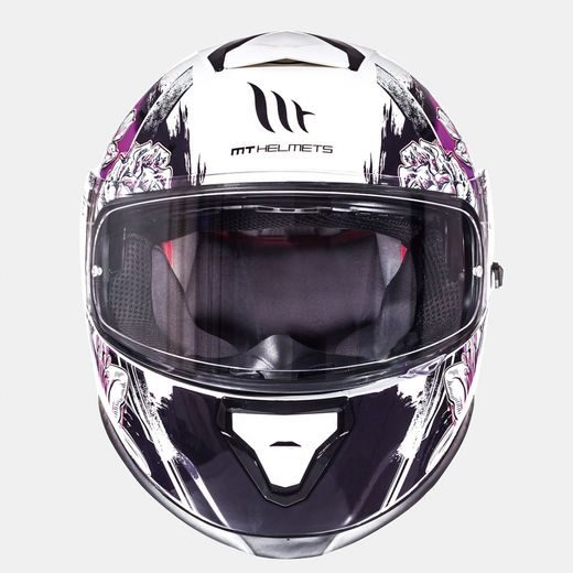 ĶIVERE MT HELMETS THUNDER 3 SV WILD GARDEN GLOSS PEARL WHITE/PURPLE