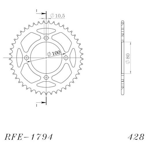 AIZMUGURĒJAIS ZOBRATS SUPERSPROX RFE-1794:45-BLK MELNS/PELĒKS 45T, 428