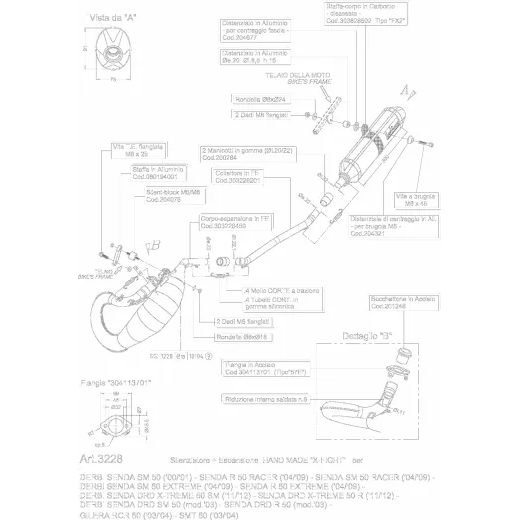 PILNA IZPLŪDES SISTĒMA X-FIGHT DERBI SENDA 50 FOR DERBI SENDA 50 DRD R (NERŪSĒJOŠAIS TĒRAUDS)