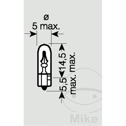 SPULDZE JMP 12V1.2W W2X4.6 1 GAB.
