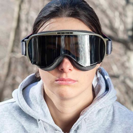 GOGGLES ARIETE WABI 14980-FNVR SMOKED LENS GREEN OLIVE/RED