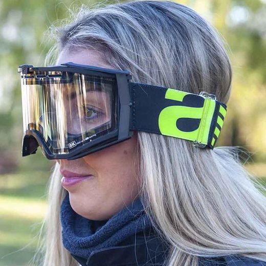 GOGGLES ARIETE 8K ENDURO 14960-EGF DOUBLE CLEAR LENS MELNS/PELĒKS