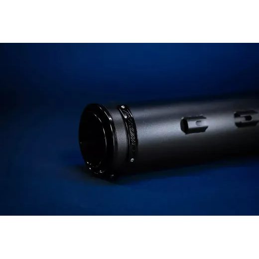 KREISAIS, LABAIS 17-UP FL HP45XL 4.5" MUFFLERS BLK/BLK MIDNIGHT FOR HARLEY DAVIDSON FLH 1868 ABS (MELNS NĒRUSĒJOŠAIS TĒRAUDS)