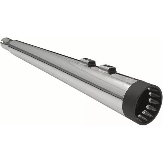 IZPŪTĒJS MUFFLERS 4" MEGAPHONE DNT | FLT 95-16 - CHROME/BLACK FOR HARLEY DAVIDSON FLHR 1340