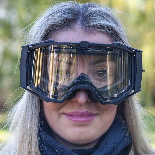 GOGGLES ARIETE 8K ENDURO 14960-EGF DOUBLE CLEAR LENS MELNS/PELĒKS