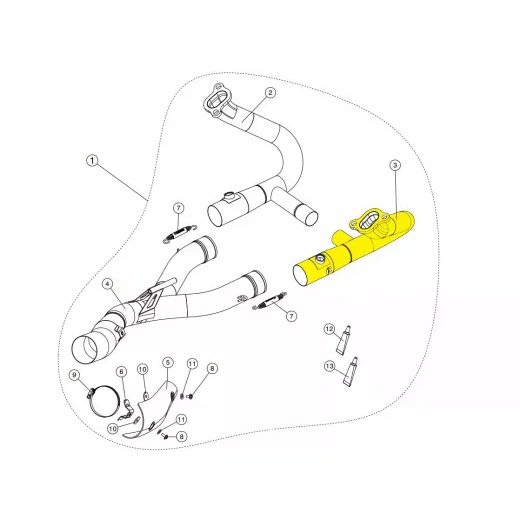 REPLACEMENT COMPONENT HEADPIPES AND COLLECTORS FOR BMW R 1200 GS ABS (NERŪSĒJOŠAIS TĒRAUDS)