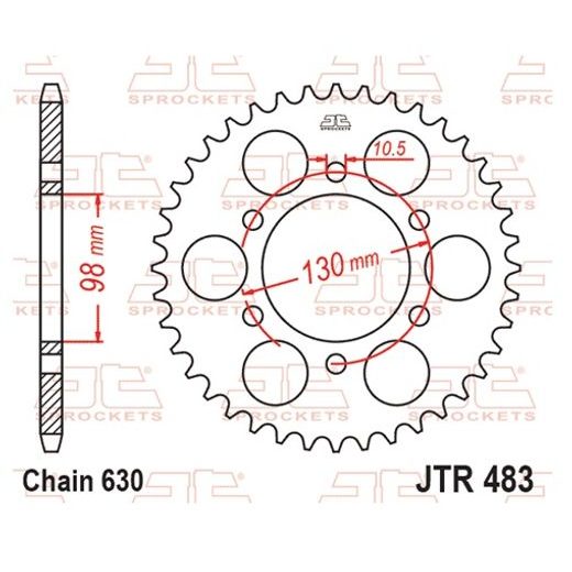 AIZMUGURĒJAIS ZOBRATS JT JTR 483-33 33T, 630