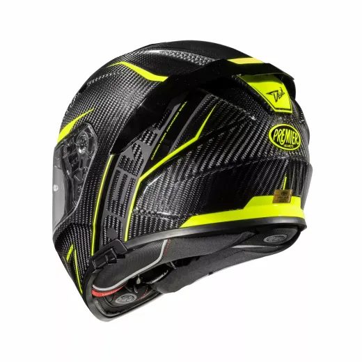ĶIVERE DEVIL CARBON STY HELMET (MELNS, DZELTENS, KARBONS)
