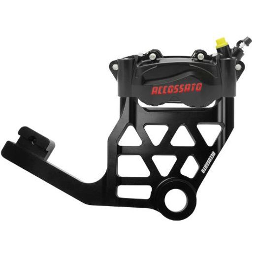 RADIAL BRAKE CALIPER KIT REAR + BRAKE FLANGE ACCOSSATO KITA33 FOR HARLEY DAVIDSON TOURING