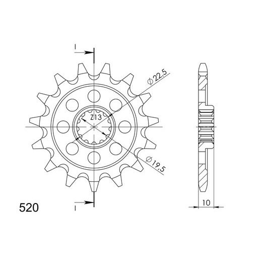 PRIEKŠĒJAIS ZOBRATS SUPERSPROX CST-432:15 15T, 520