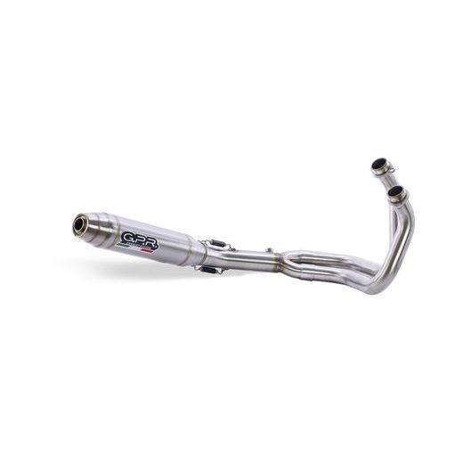 SLIP-ON EXHAUST GPR DEEPTONE INOX E5.CF.16.1.DE BRUSHED STAINLESS STEEL INCLUDING REMOVABLE DB KILLER AND LINK PIPE