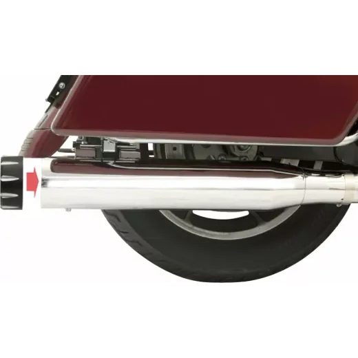 IZPŪTĒJS MUFFLERS 4" QUICK CHANGE | FLT 95-16 - CHROME/BLACK FOR HARLEY DAVIDSON FLHR 1340 (TĒRAUDS)