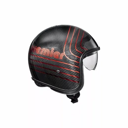 ĶIVERE VINTAGE PLATINUM EDITION CARBON HELMET (MELNS, SARKANS, KARBONS)