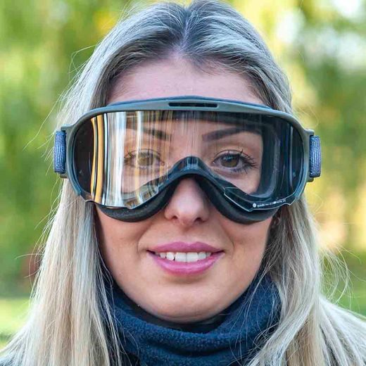 GOGGLES ARIETE WABI 14980-NVR CAURSPĪDĪGS STIKLS GREEN / RED