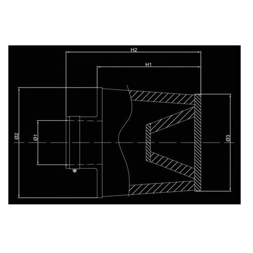 KONISKS GAISA FILTRS BMC FBTS70-150P PLASTMASAS VĀKS