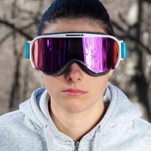 GOGGLES ARIETE WABI 14980-VNBT PURPLE MULTILAYER LENS TURQUOISE/WHITE