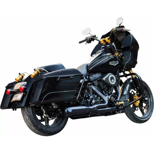 IZPLŪDES SISTĒMA 2-1 QUALIFIER RACE - FLT 17-24 - BLACK FOR HARLEY DAVIDSON FLH 1868 ABS (NERŪSĒJOŠAIS TĒRAUDS)