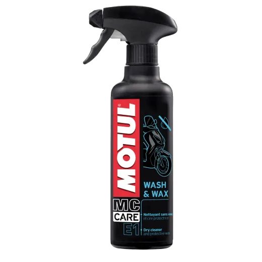 LĪDZEKLIS MOTOCIKLU TĪRĪŠANAI BEZ ŪDENS IZMANTOŠANAS MOTUL MC CARE E1 WASH & WAX 400ML
