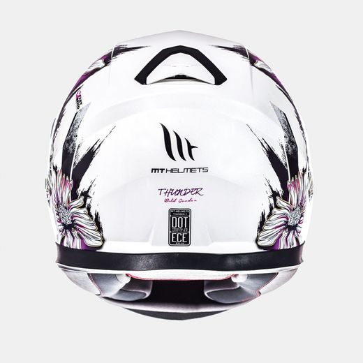 ĶIVERE MT HELMETS THUNDER 3 SV WILD GARDEN GLOSS PEARL WHITE/PURPLE