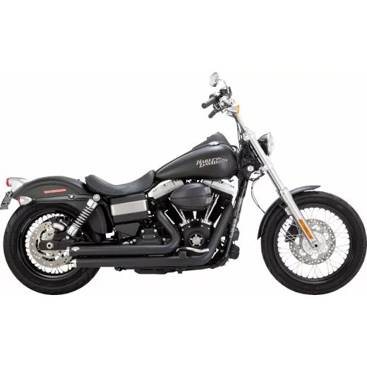 IZPLŪDES SISTĒMA BIG SHOTS STAGGERED MATTE BLK 06-09 DYNA FOR HARLEY DAVIDSON FXD 1584