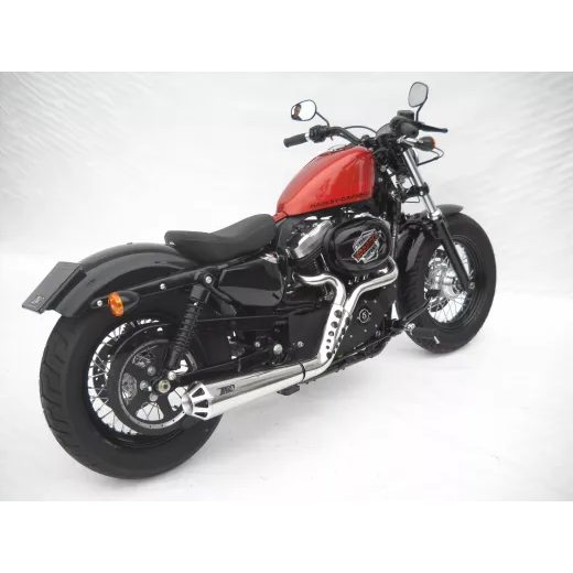 IZPLŪDES SISTĒMA SPORTSTER 2IN1 E3 POLISHED CONICAL 14-16 FOR HARLEY DAVIDSON XL 1200 C