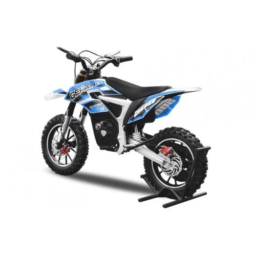BĒRNU ELEKTRISKAIS MINI MOTOCIKLS GEPARD 500W 36V LITHIUM ZILS