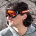 GOGGLES ARIETE WABI 14980-ONNO ORANGE LENS MELNS/ORANŽS