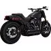 IZPLŪDES SISTĒMA SHORT SHOTS STAGGERED BLACK FOR HARLEY DAVIDSON FLDE 1750 ABS