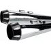 IZPŪTĒJS MUFFLERS 4" MEGAPHONE LOUD | FLT 95-16 - CHROME/BLACK FOR HARLEY DAVIDSON FLHR 1340