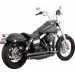 IZPLŪDES SISTĒMA BIG SHOTS STAGGERED MATTE BLK 06-09 DYNA FOR HARLEY DAVIDSON FXD 1584